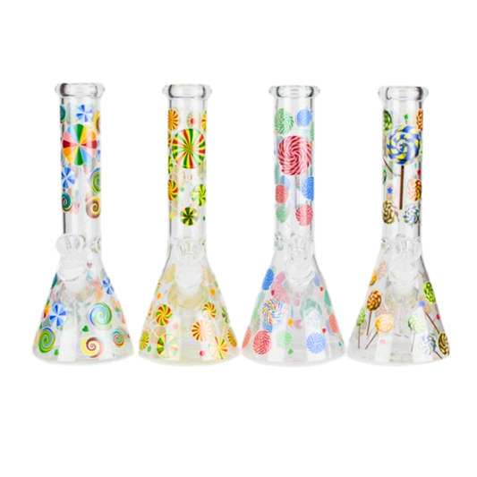 WP - 10" Candy Swirl Beaker - Asst