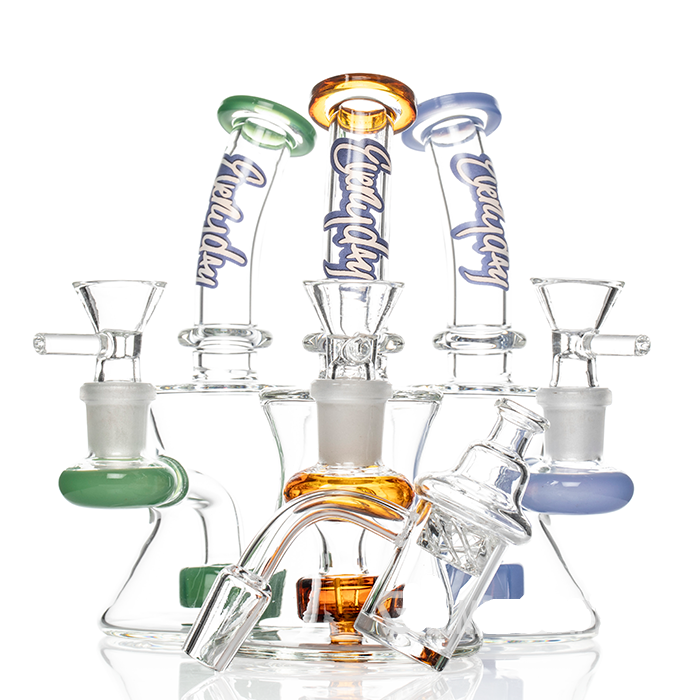 Dogg lbs - 6" Everyday Showerhead Perc Glass Water Pipe Set
