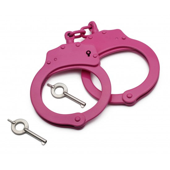Double Locked Chained Handcuffs - Pink