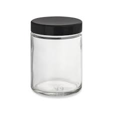 Loud Lock 4oz Glass Jar w/ Lid - 90ct - Black/White