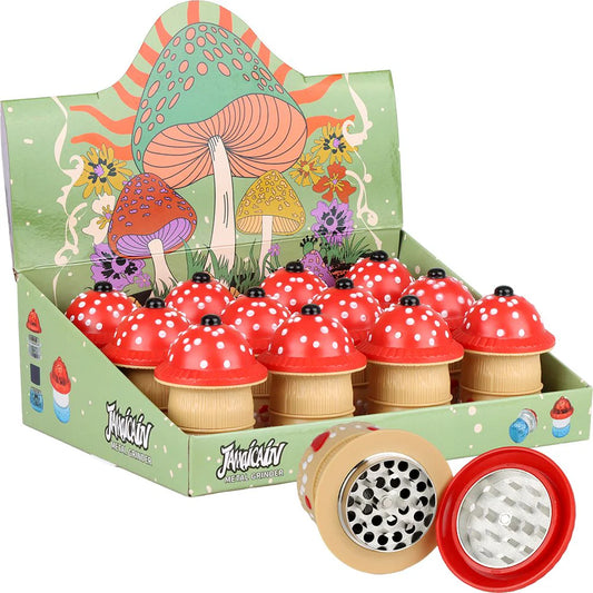 Grinders - Small Mushrooms Asst Design - 12ct [ #30 ]