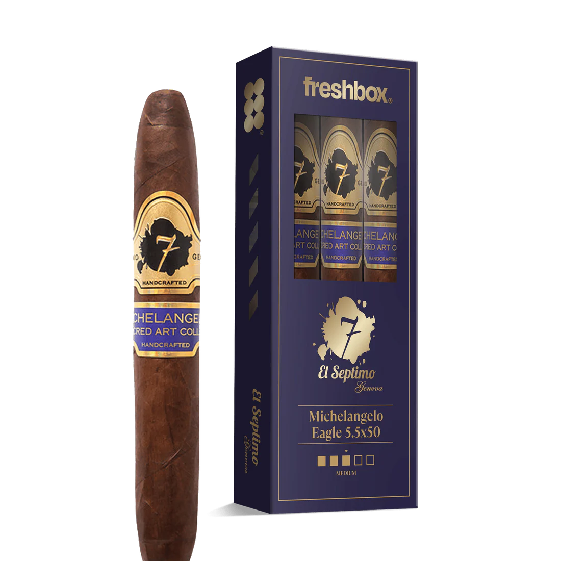 El Septimo Michelangelo Eagle 5.5x50 FreshBox Cigars - 3pk - 6ct