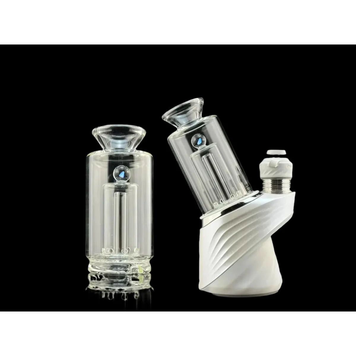 Iridescent Glass - Puffco Top - Mini Opal - Clear w/ Opal [ #VH001+OP-PTCL ]
