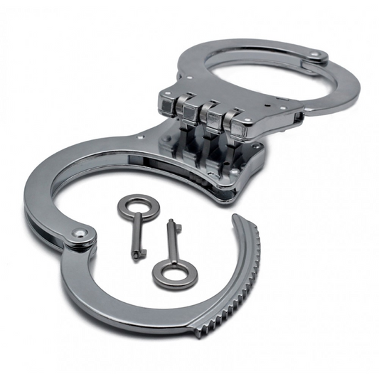 Hinged Handcuffs - Silver - LCH104SL