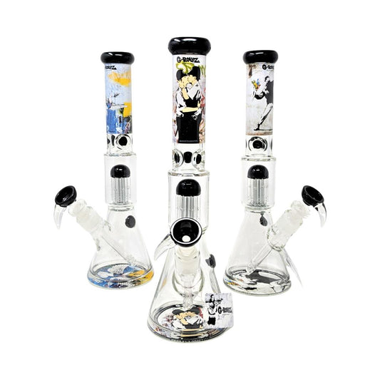 14" G-Rollz Banksy's 8 Arm Percolator Beaker