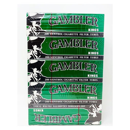Gambler - Cig Tubes - King - Menthol ($2.99) - 200pk - 5ct
