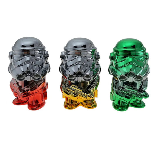 Grinders - 3pc Rasta Storm Trooper Man Design - 6ct [ #19 ]