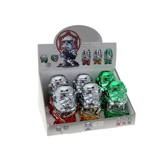 Grinders - 3pc Rasta Storm Trooper Man Design - 6ct [ #19 ]