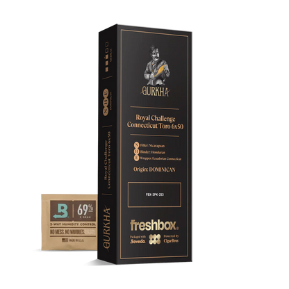Gurkha Royal Challenge Connecticut Toro 6x50 FreshBox Cigars - 3pk - 6ct