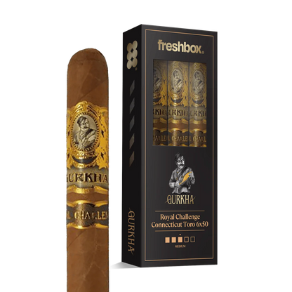 Gurkha Royal Challenge Connecticut Toro 6x50 FreshBox Cigars - 3pk - 6ct