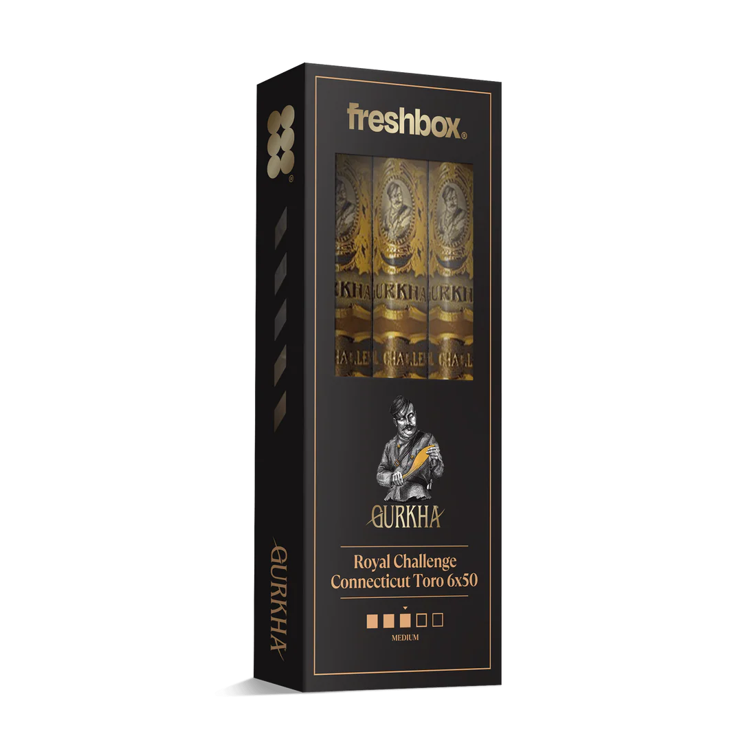 Gurkha Royal Challenge Connecticut Toro 6x50 FreshBox Cigars - 3pk - 6ct