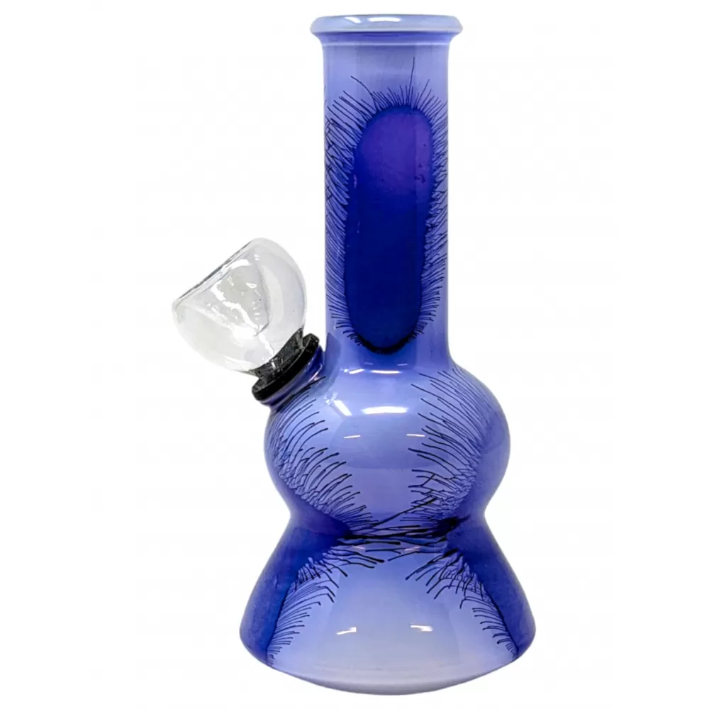 WP - 5" Color Flower Glass on Rubber - Asst [ RJA64 ] +