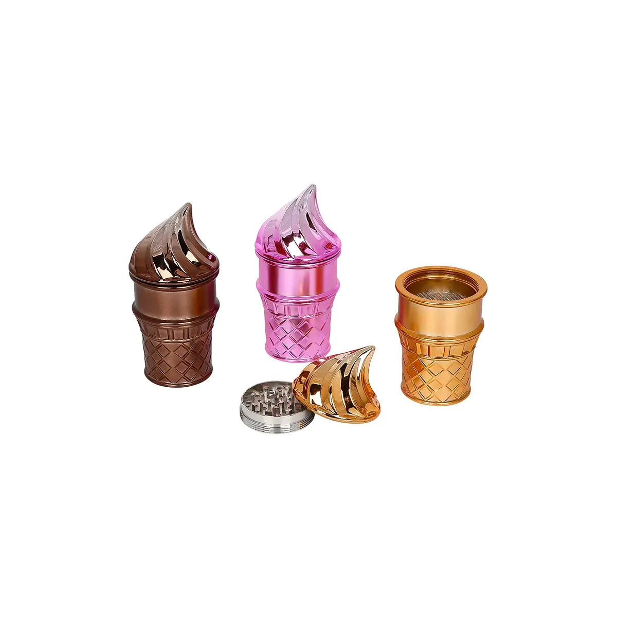 Grinders - 4pc Ice Cream Cones Design - 6ct [ #33 ]