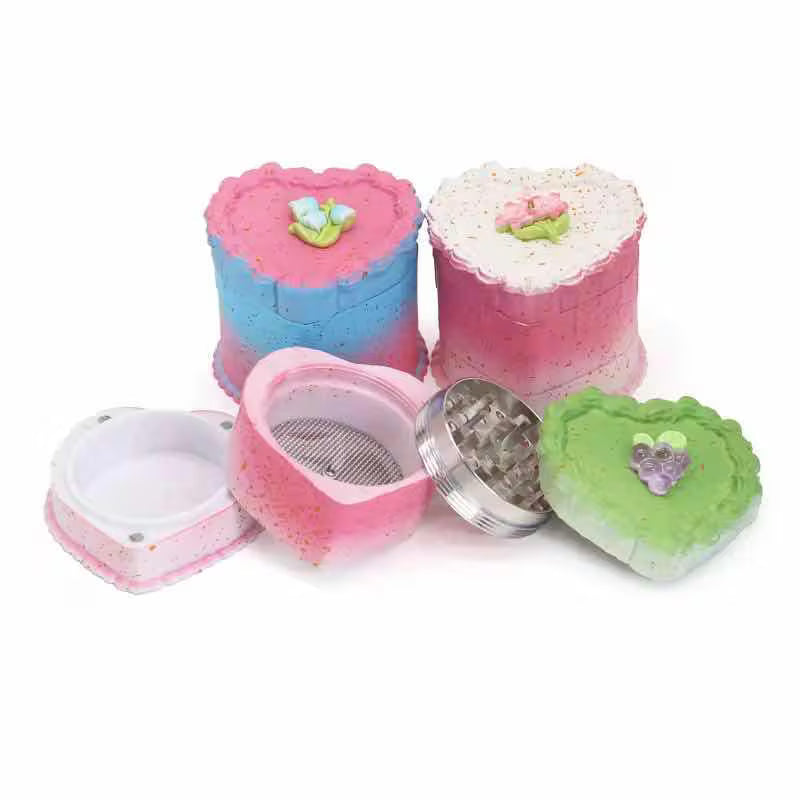 Grinders - 4pc Heart-Shaped Cake Design - 6ct [ #5 ]