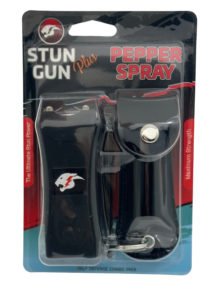 Stun Gun + Pepper Spray - Bling Options Available