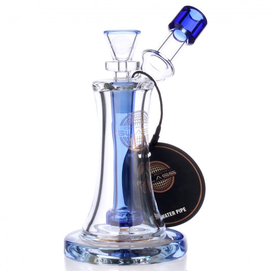 On Point Glass - Peak Delight Mini w/ Perc - Water Pipe - Blue-D 5"