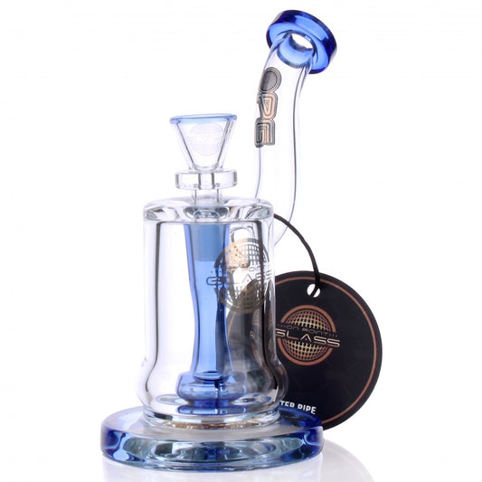 On Point Glass - Elegant Bend Mini Goose Neck - Water Pipe - Blue D 5"