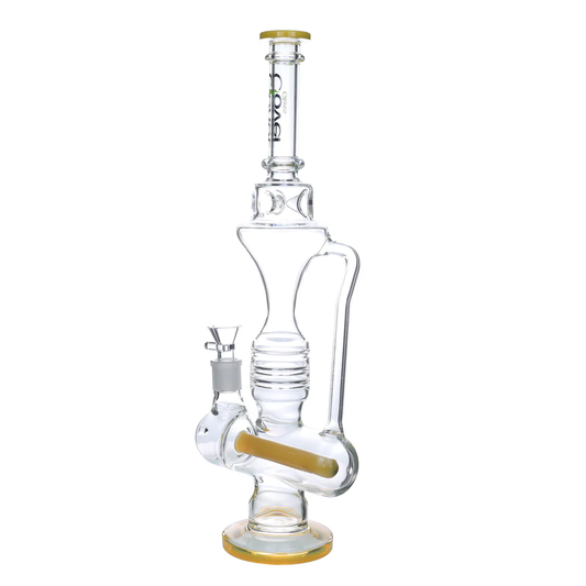 Clover Glass - Inline Perc Recycler Water Pipe 18F 19"