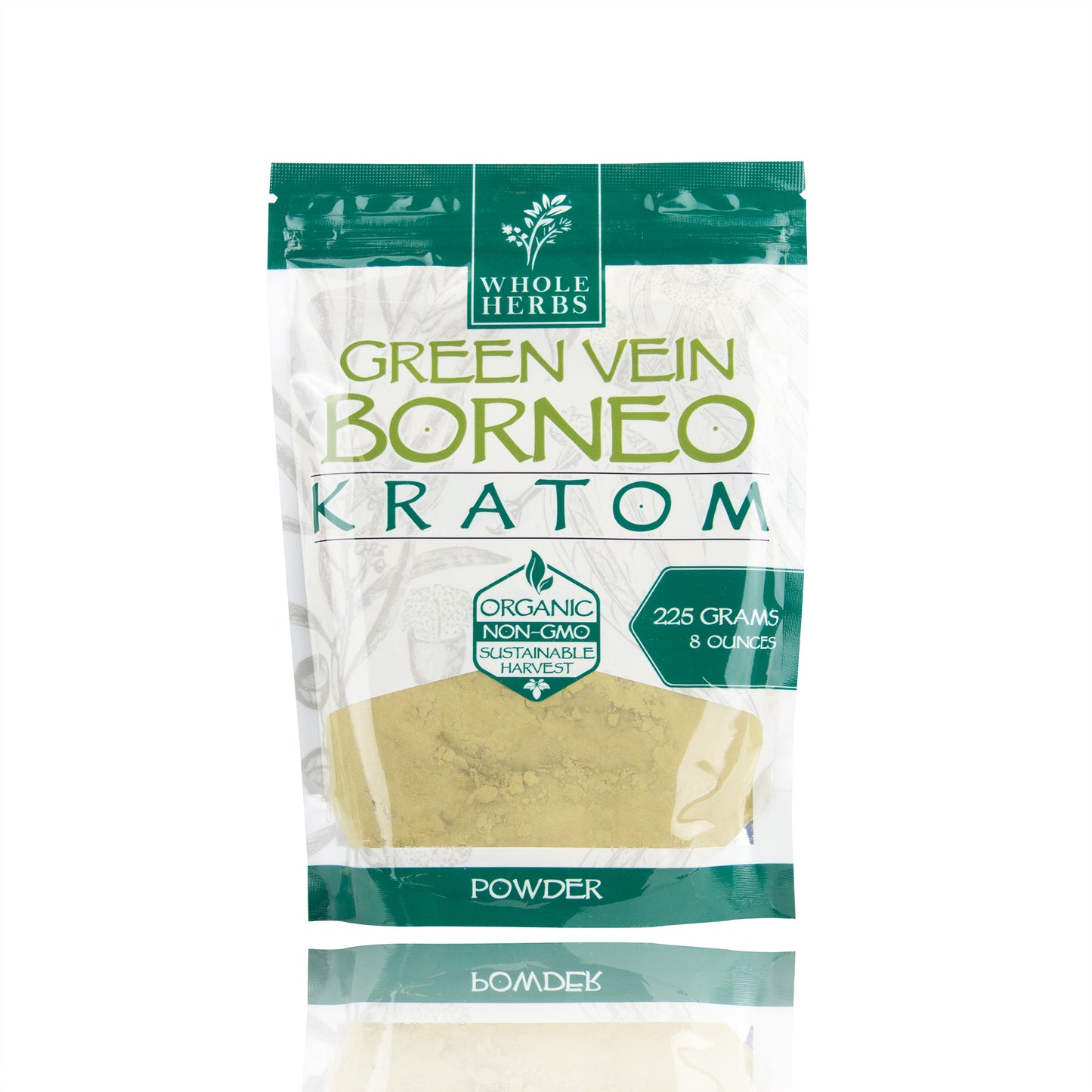 Whole Herbs - Kratom - Green Maeng Da - 3.5oz Powder - 1ct Bag