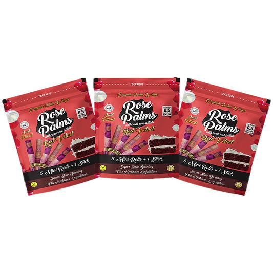 Rose Palm Petal Cones - 5pk - 15ct - Mini - Red Velvet