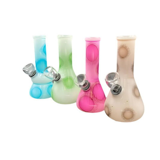 Water Pipe - 5" Sparkle Dot Beaker - XWP5M