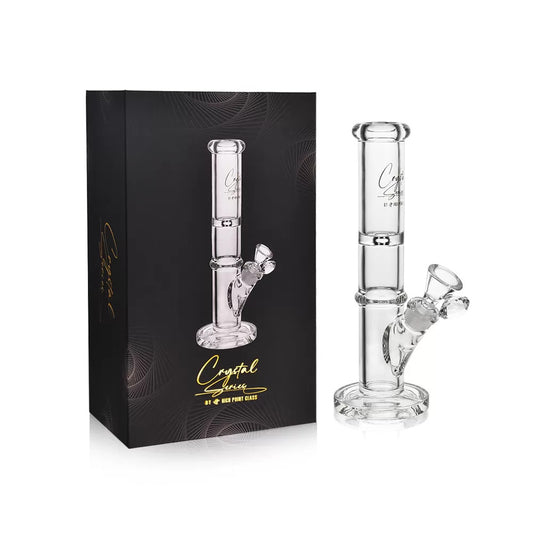 High Point Glass Crystal Series Diamond Ice Catcher Cylinder Water Pipe 12"