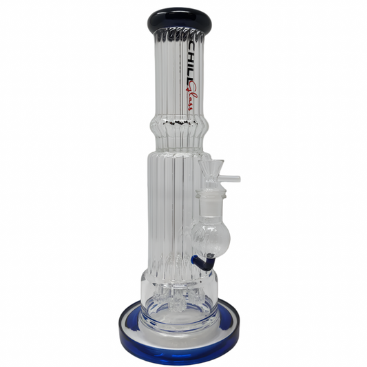 Chill Glass 13.5" 4 Shower Head Perc Water Pipe 14F