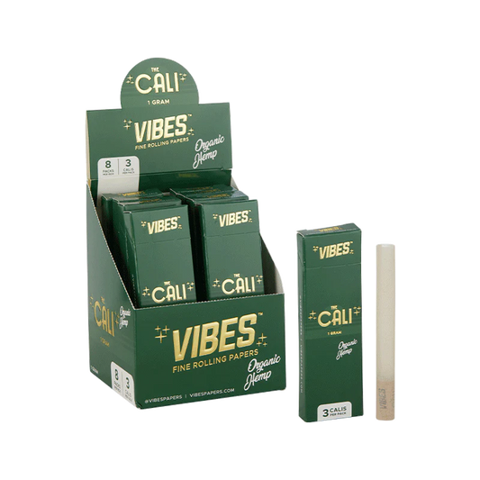 Vibes Cones - The Cali 1G - 3pk - Green Organic Hemp - 8ct