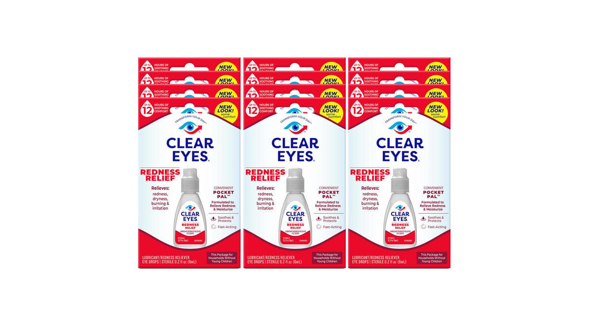 Clear Eyes - Redness Relief Drops - 0.2oz - 12ct