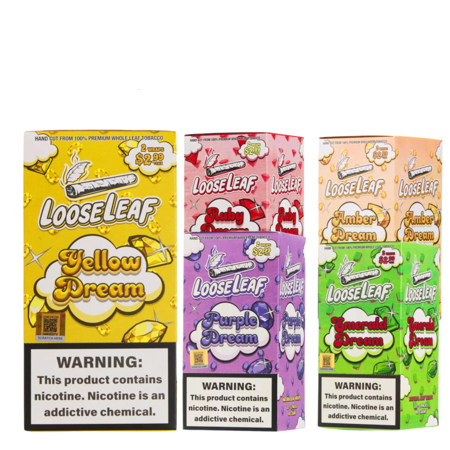 Looseleaf - Leaf Wraps - Yellow Dream - 2pk - 20ct [ $2.99 2pk ]