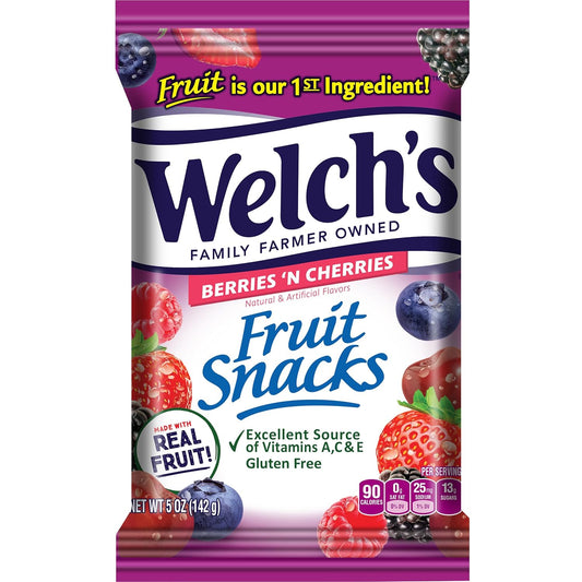 Welch's - Fruit Snacks - Berries n Cherries - 5oz