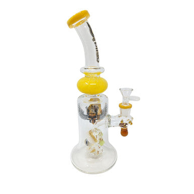 Lookah  BIIGO Glass - Heady Banger Hanger Rig - Yellow 11.5"[GT019]