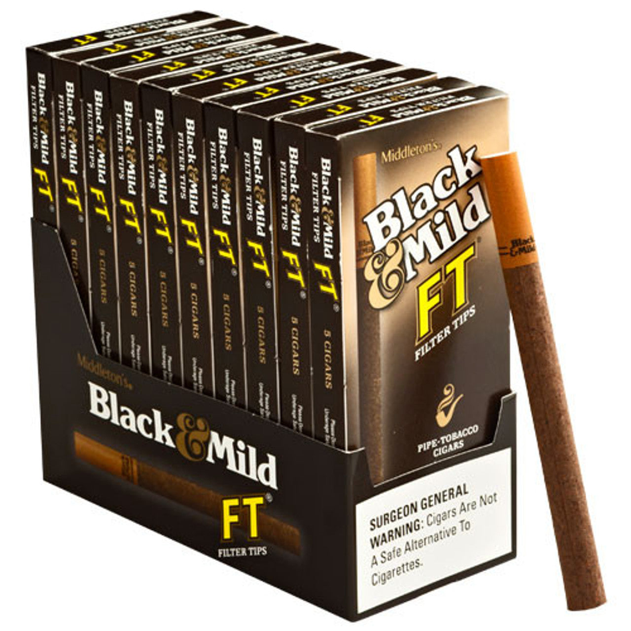 Black & Mild - Cigars - Sweets Filter Tip - 110mm - 5pk - 10ct