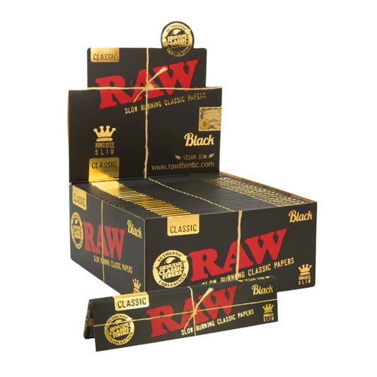 Raw - Papers - Black - King Slim - 32pk - 50ct