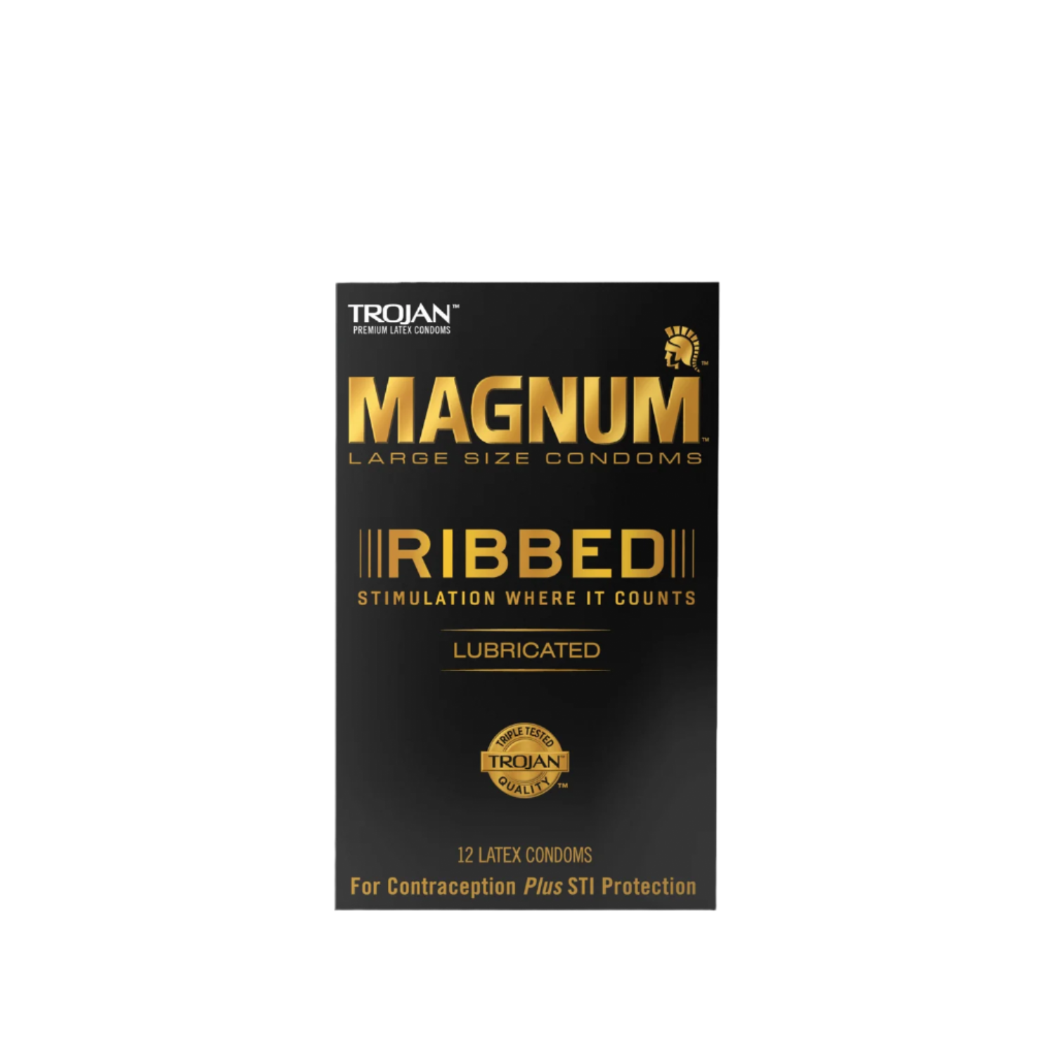 Magnum Ribbed Color Trojan - Magnum Ribbed Lubricated - 6ct – Metro Smoke Wholesale