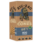 Zig Zag - Cones - Unbleached 98's - 800ct