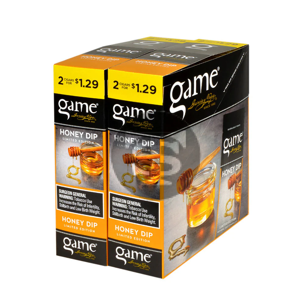 Game - Cigarillos - Black Cherry (2/$1.29) - 2pk - 30ct [ 2224G ]