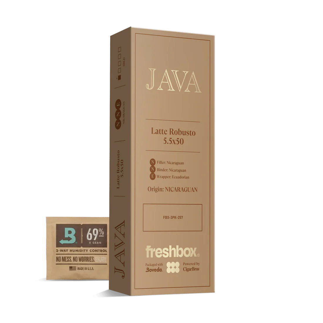 Java Latte Robusto 5.5x50 FreshBox Cigars - 3pk - 6ct