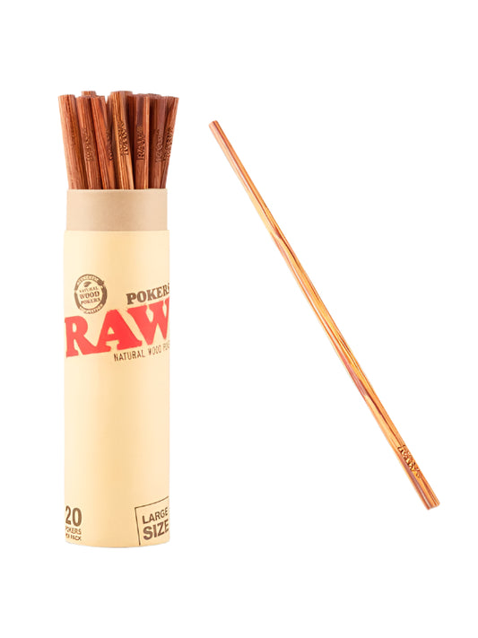 Raw - Wooden Poker - Large - 20ct