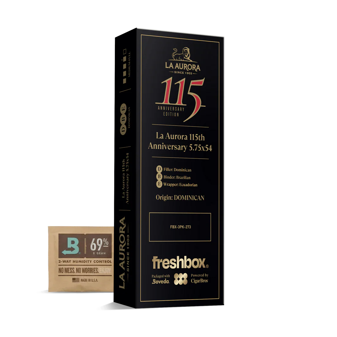 La Aurora 115th Anniversary 5.75x54 FreshBox Cigars - 3pk - 6ct