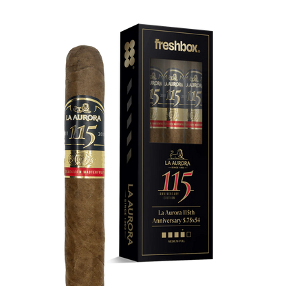 La Aurora 115th Anniversary 5.75x54 FreshBox Cigars - 3pk - 6ct