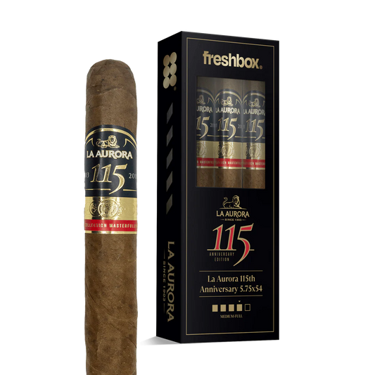 La Aurora 115th Anniversary 5.75x54 FreshBox Cigars - 3pk - 6ct