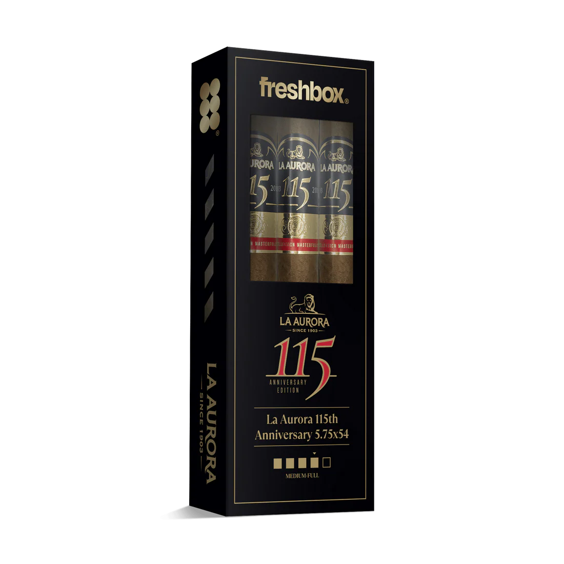 La Aurora 115th Anniversary 5.75x54 FreshBox Cigars - 3pk - 6ct