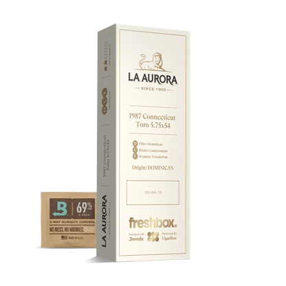 La Aurora 1987 Connecticut Toro 5.75x54 FreshBox Cigars - 3pk - 6ct