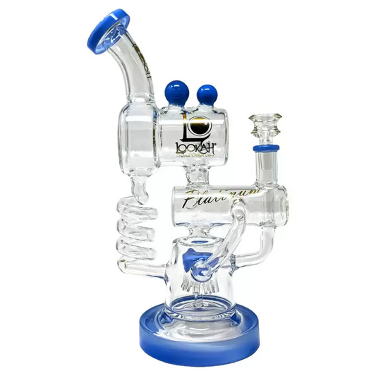 Lookah Shower Perc Double Chamber Coil Recycler 11"
