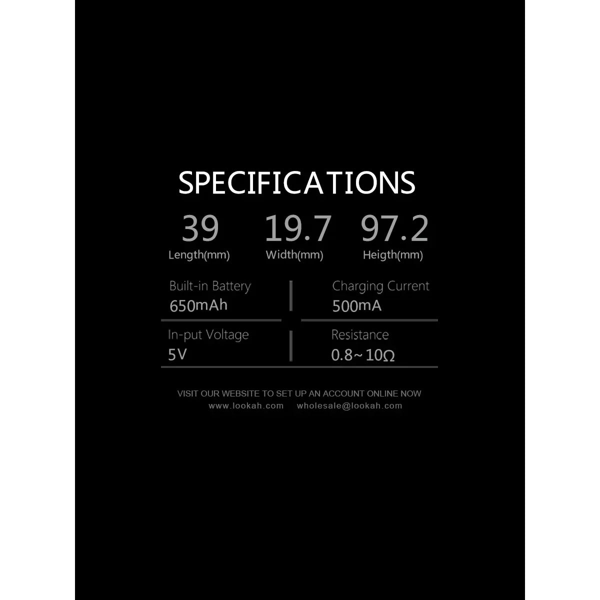 Lookah - Zero - 510 Battery