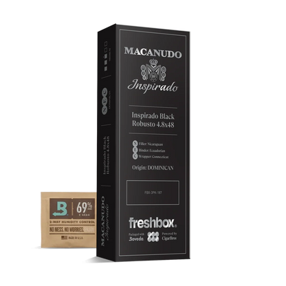 Macanudo Inspirado Black Robusto 4.8x48 FreshBox Cigars - 3pk - 6ct