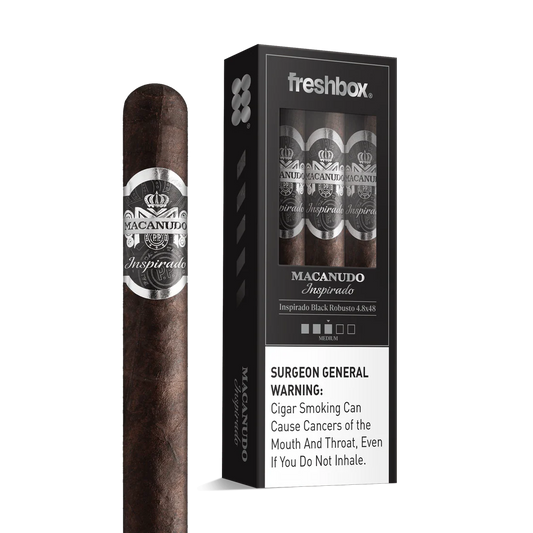 Macanudo Inspirado Black Robusto 4.8x48 FreshBox Cigars - 3pk - 6ct