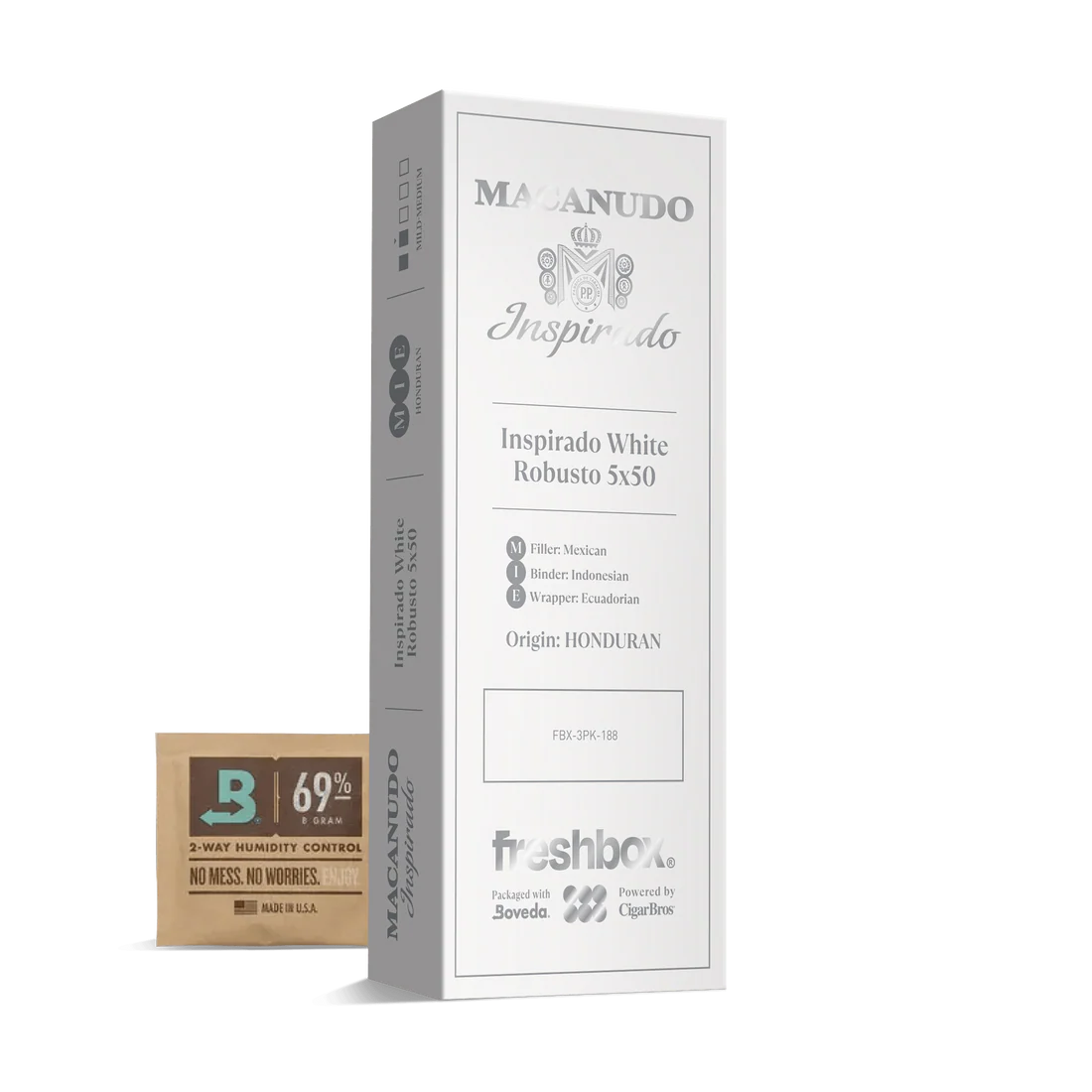 Macanudo Inspirado White Robusto 5x50 FreshBox Cigars - 3pk - 6ct