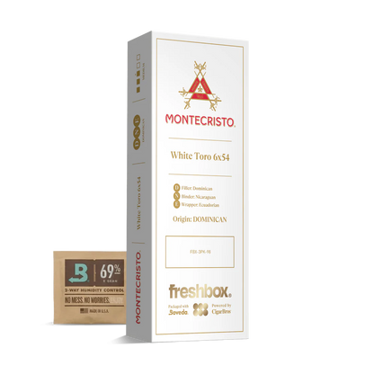 Montecristo White Toro 6x54 FreshBox Cigars - 3pk - 6ct